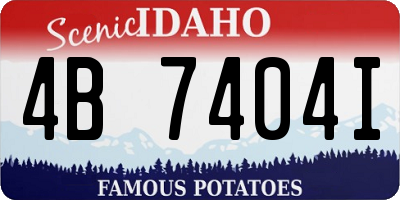 ID license plate 4B7404I