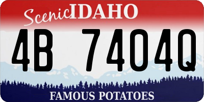 ID license plate 4B7404Q