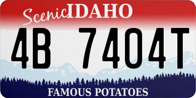 ID license plate 4B7404T