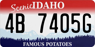 ID license plate 4B7405G