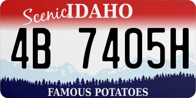 ID license plate 4B7405H