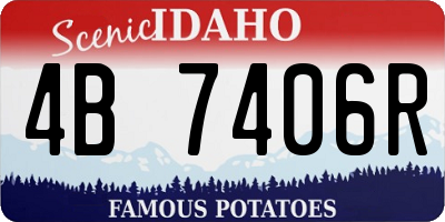 ID license plate 4B7406R