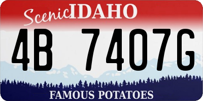 ID license plate 4B7407G