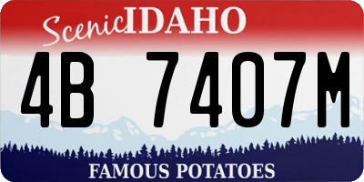 ID license plate 4B7407M
