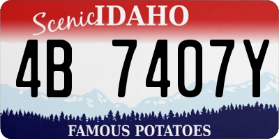 ID license plate 4B7407Y