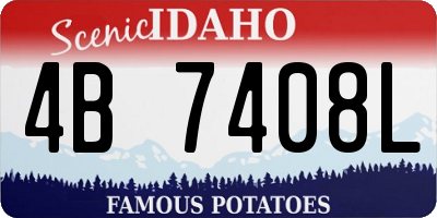 ID license plate 4B7408L