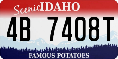 ID license plate 4B7408T