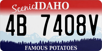 ID license plate 4B7408V