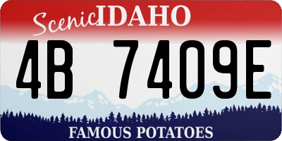 ID license plate 4B7409E