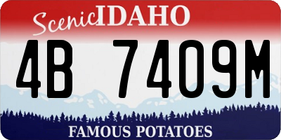 ID license plate 4B7409M