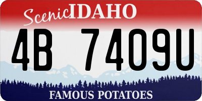 ID license plate 4B7409U
