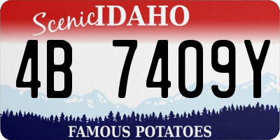 ID license plate 4B7409Y