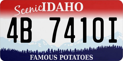 ID license plate 4B7410I