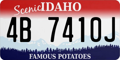 ID license plate 4B7410J