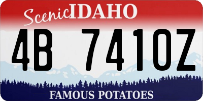 ID license plate 4B7410Z