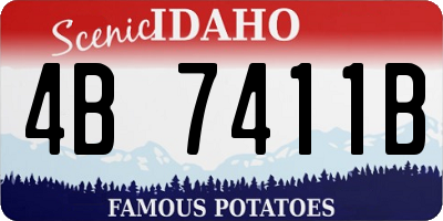 ID license plate 4B7411B