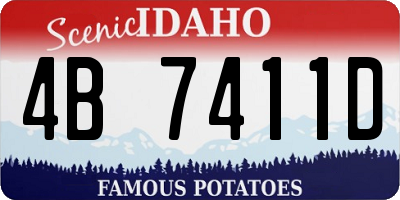 ID license plate 4B7411D
