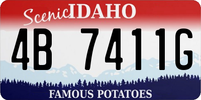 ID license plate 4B7411G