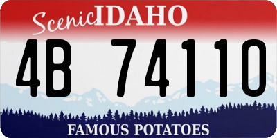 ID license plate 4B7411O