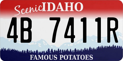 ID license plate 4B7411R