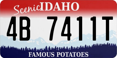 ID license plate 4B7411T