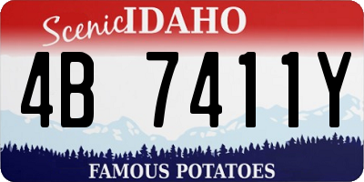 ID license plate 4B7411Y