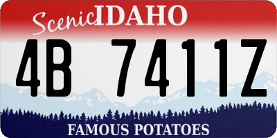 ID license plate 4B7411Z