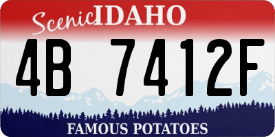 ID license plate 4B7412F