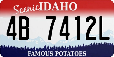 ID license plate 4B7412L