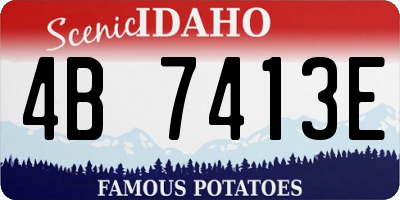 ID license plate 4B7413E
