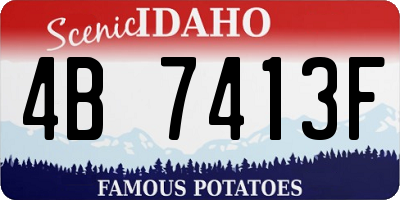 ID license plate 4B7413F