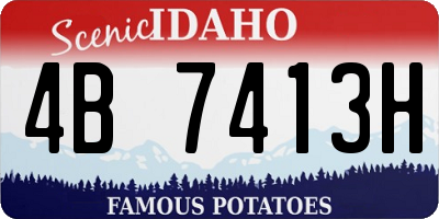 ID license plate 4B7413H