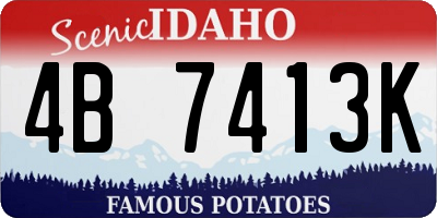 ID license plate 4B7413K