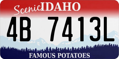 ID license plate 4B7413L