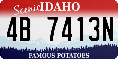 ID license plate 4B7413N