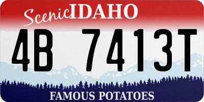 ID license plate 4B7413T