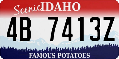 ID license plate 4B7413Z