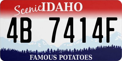 ID license plate 4B7414F