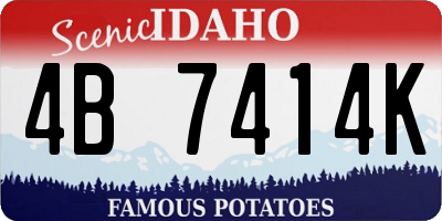 ID license plate 4B7414K