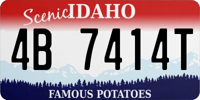 ID license plate 4B7414T