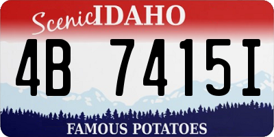 ID license plate 4B7415I