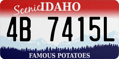 ID license plate 4B7415L