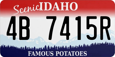 ID license plate 4B7415R