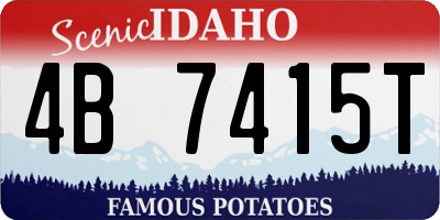 ID license plate 4B7415T