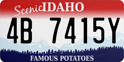 ID license plate 4B7415Y