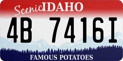 ID license plate 4B7416I