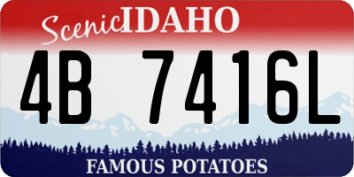 ID license plate 4B7416L