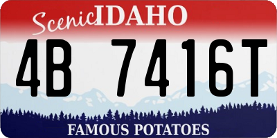 ID license plate 4B7416T