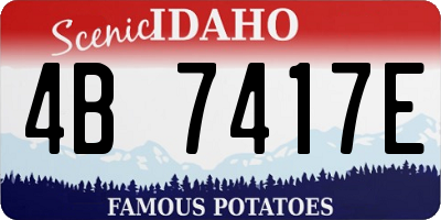 ID license plate 4B7417E