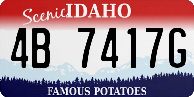 ID license plate 4B7417G